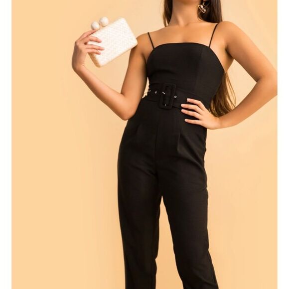 C/meo‎ collective as long as belted black jumpsuit - Picture 3 of 6